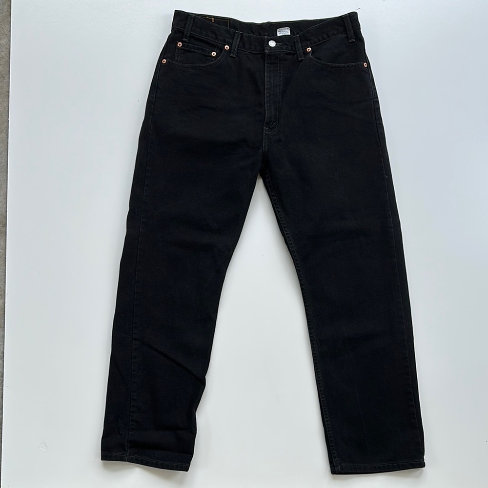 Men's Levi 505 Black Jeans size 36 x 30